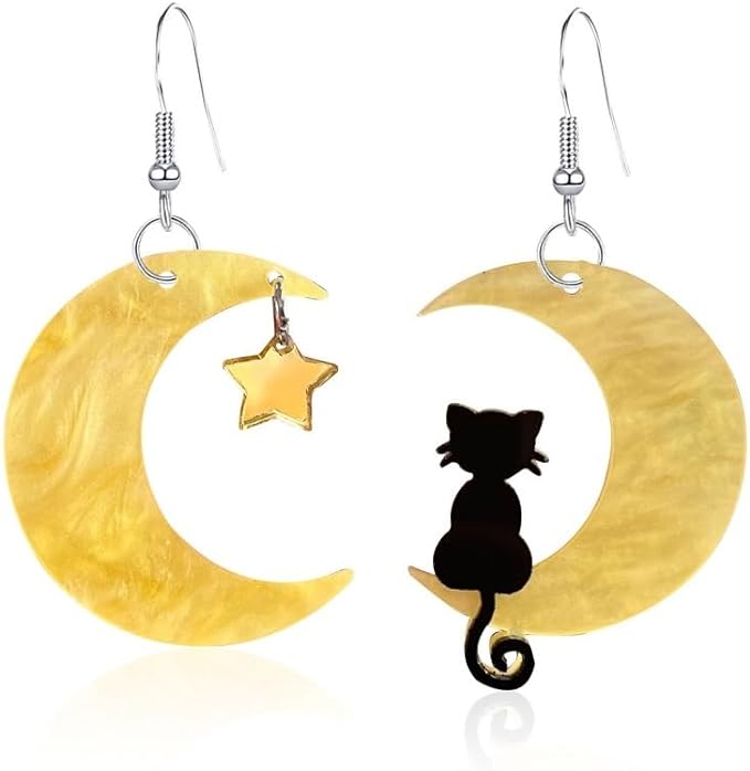 Meowing At The Moon Earrings