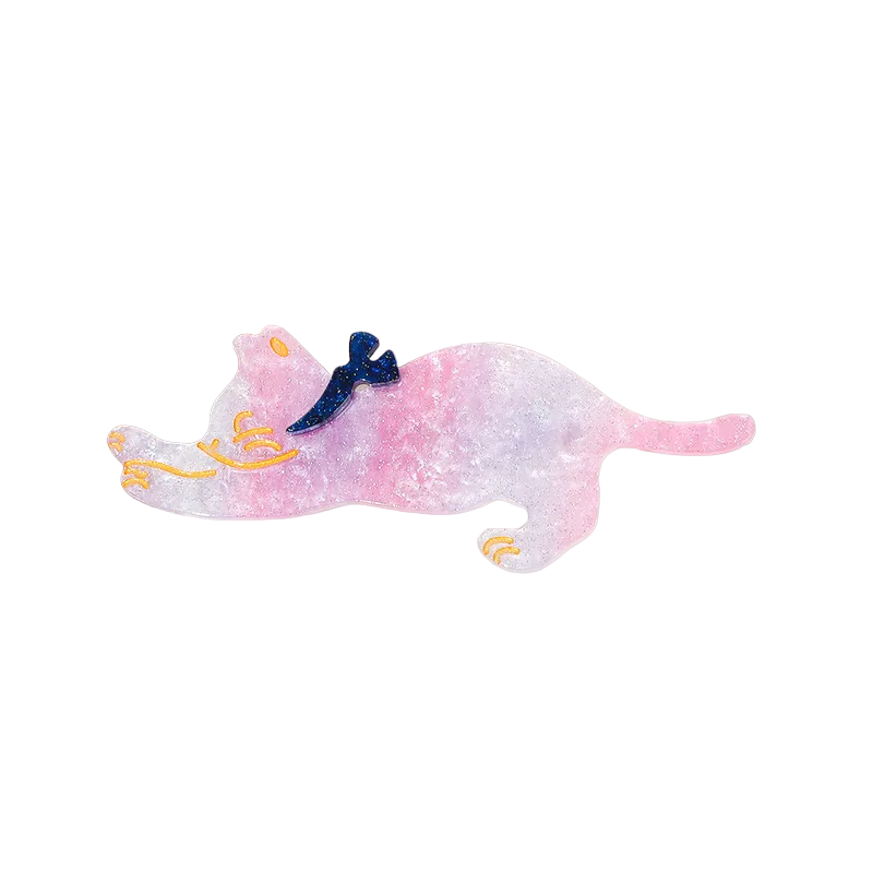 Stretching Kitty Hair Clips