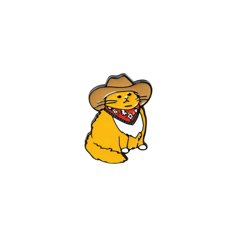"Howdy Pawtner" Cowboy Cat Pin