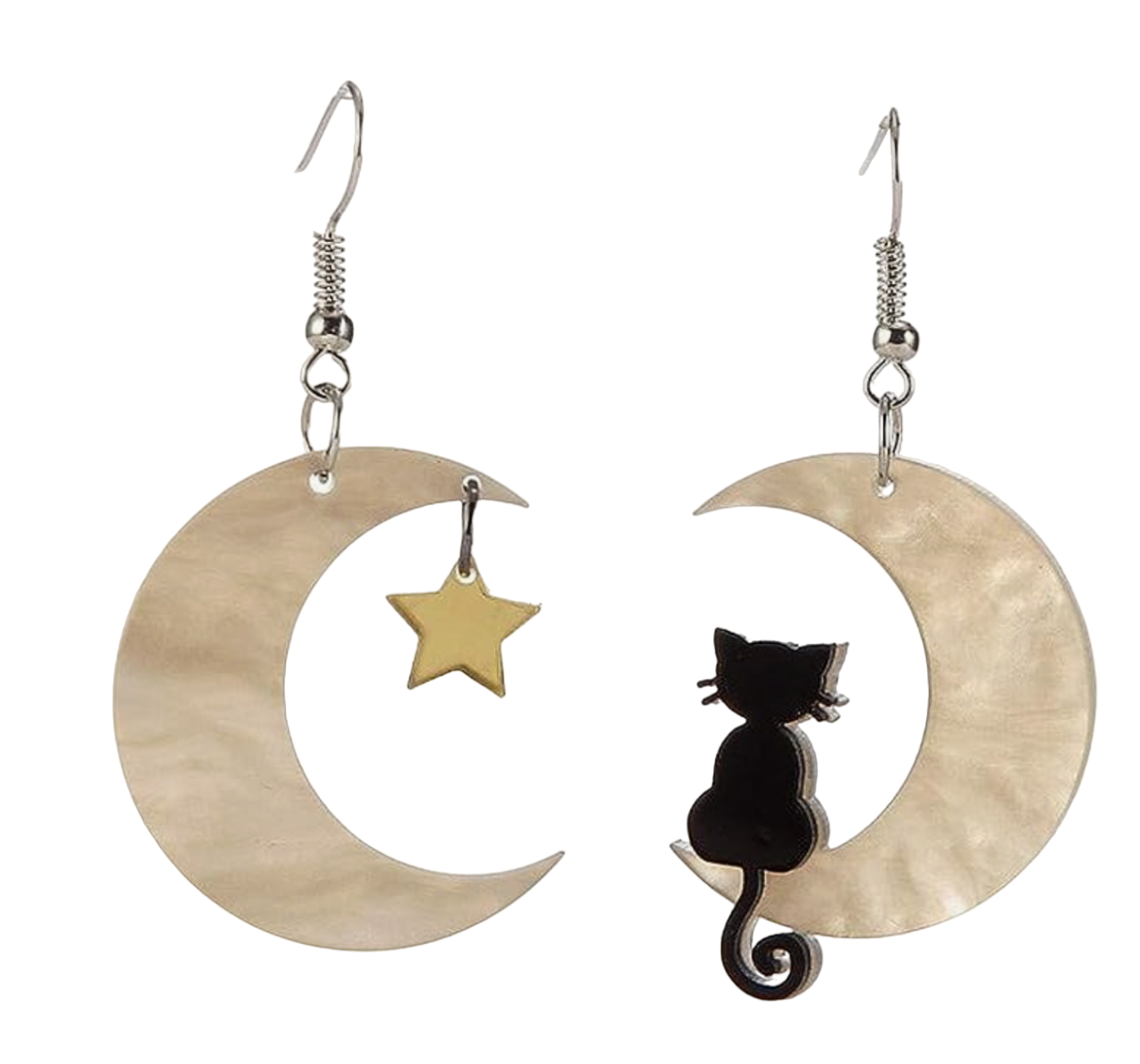 Meowing At The Moon Earrings