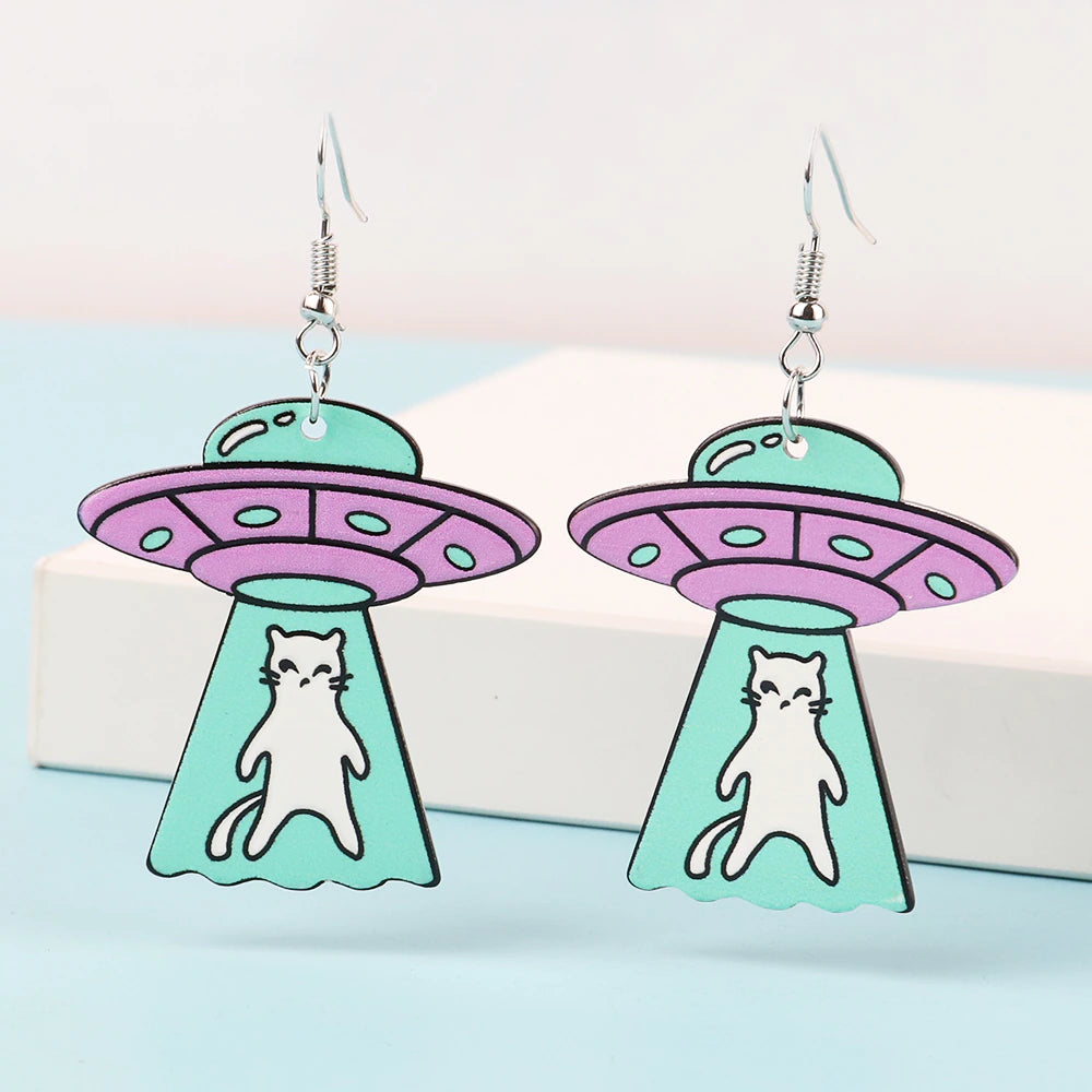 Cats From Meowter Space Earrings