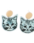 Ready For My Close Up Cat Face Earrings