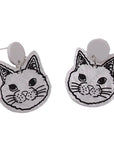 Ready For My Close Up Cat Face Earrings
