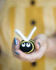 Organic wool bee cat toy.
