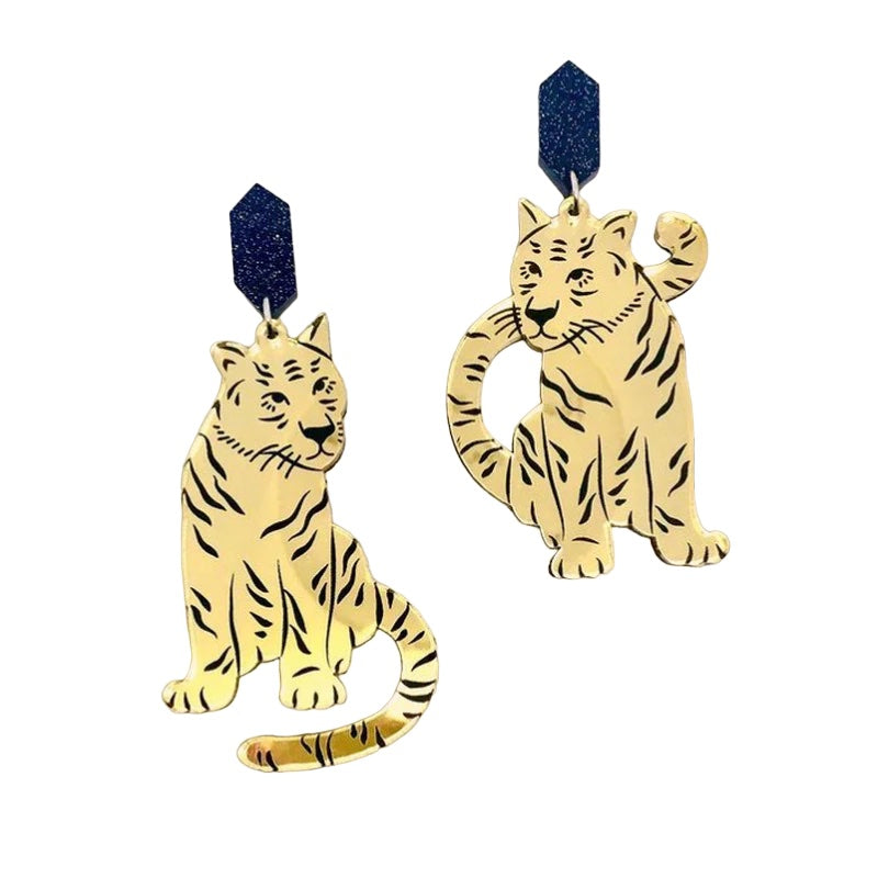 Born to Be Wild Tiger Earrings