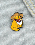 "Howdy Pawtner" Cowboy Cat Pin