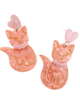 Cotton Candy Kitty Earrings