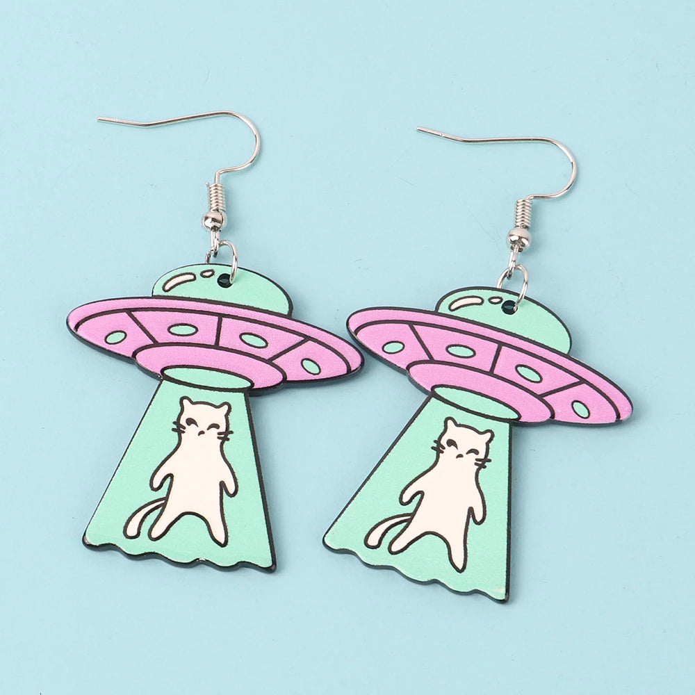 Cats From Meowter Space Earrings