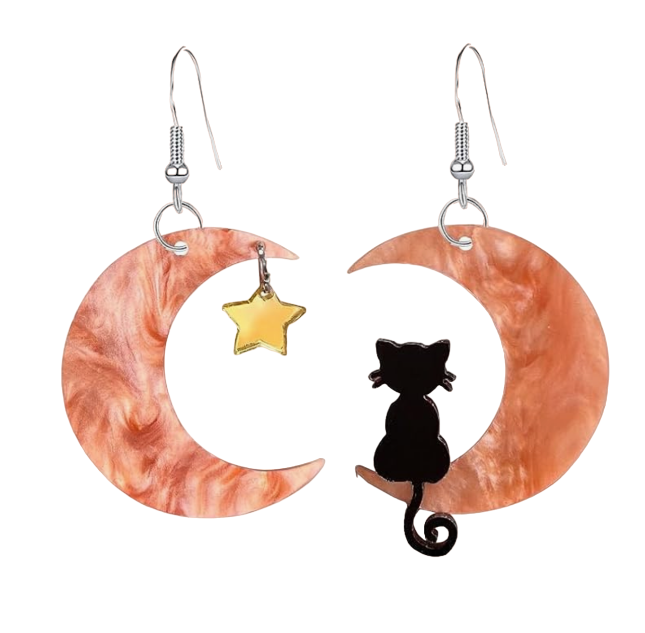 Meowing At The Moon Earrings
