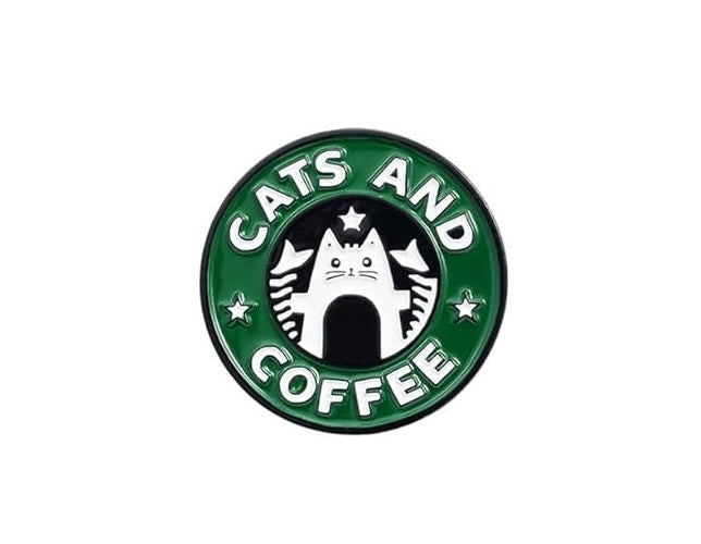 Cats and Coffee Pin
