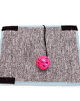 Portable cat scratching mat and furniture protector (gray carpet).