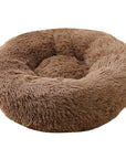 Mocha donut plush cat/dog bed.